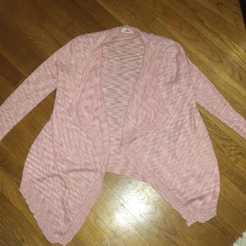 Light pink long sleeve cardigan